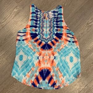 Xhilaration Tie-Dye Blouse Tank - size Med